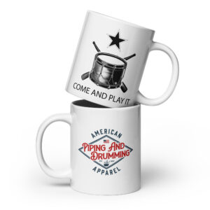 Come and Play It Drummer White Coffee Mug