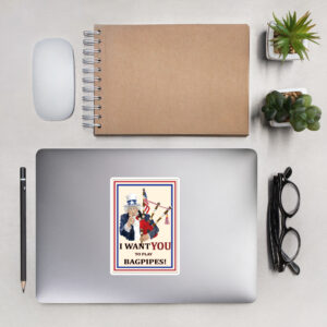 Uncle Sam Piper Vinyl Stickers