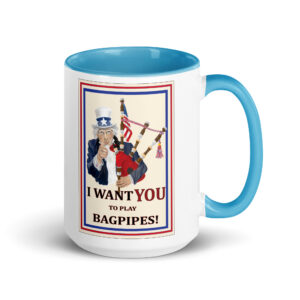 Uncle Sam Piper Mug with Color Inside