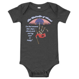 Umbrella of Sound Dark Colors Baby short sleeve one piece