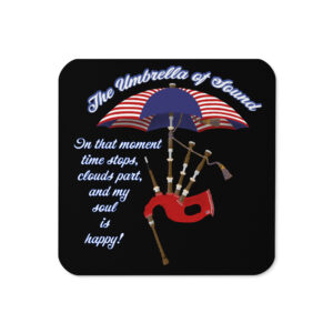 Umbrella of Sound Cork-back coaster