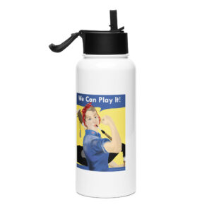 Rosie the Piper Stainless steel water bottle with a straw lid
