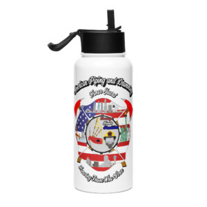 APD Honor Guard Stainless steel water bottle with a straw lid