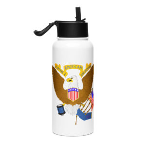 APD Eagle Stainless steel water bottle with a straw lid