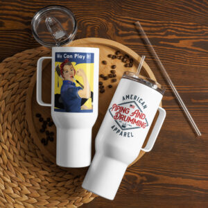 Rosie the Piper Travel mug with a handle