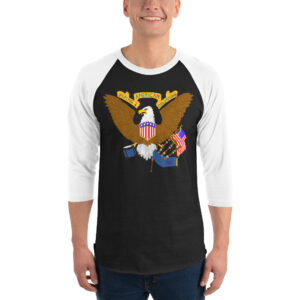 APD Eagle 3/4 sleeve raglan shirt