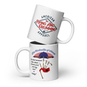 Umbrella of Sound White glossy mug