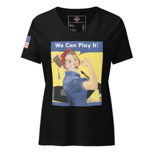 Rosie The Piper (Front) Women’s relaxed v-neck t-shirt