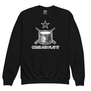 Come and Play It Drummer Youth crewneck sweatshirt