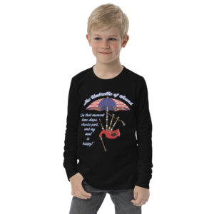 Umbrella of Sound Dark Colors Youth Long Sleeve T-Shirt