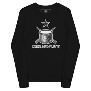 Come and Play It Drummer Youth long sleeve tee
