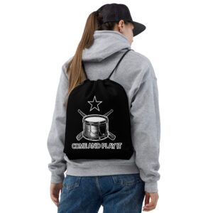 Come and Play It Drummer Drawstring bag