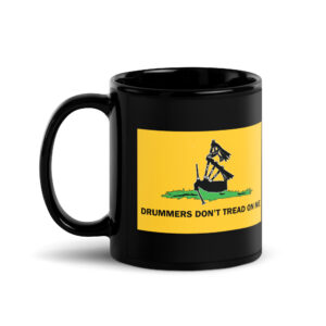 Gadsden Piper Flag Black Glossy Mug