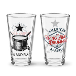 Come and Play It Drummer Shaker pint glass