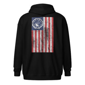 APD Flag (vertical) zip hoodie